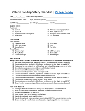 vehicle pre tripsafety checklist img